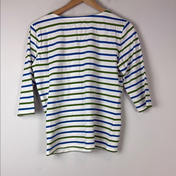 Seasalt Cornwall Striped Organic Cotton Sailor Top Size 8 - Picture 4 of 7
